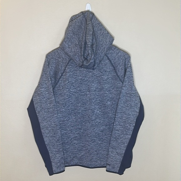 Under Armour Hooded Sweatshirt Womens Size Large Kangaroo Pocket Blue Pink - Picture 6 of 12